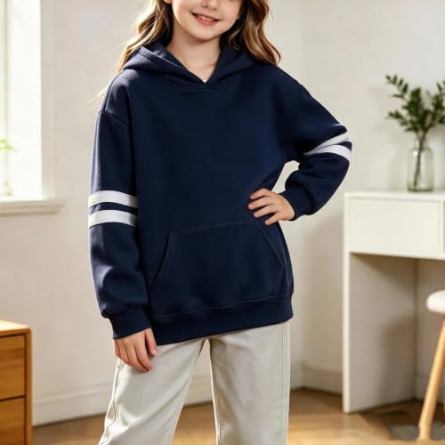 Ayolanni teen outfits for girls 14-16 trendy Hoodies for Teen Girls Cute Trendy Hooded Sweatshirt Youth Kids Clothes Navy - image 3