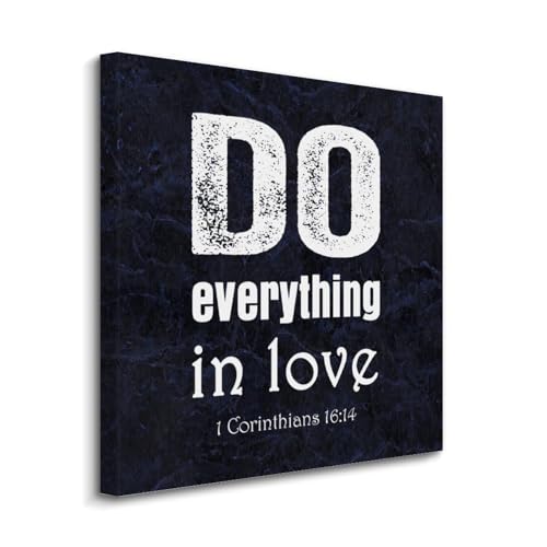 Lienzo motivacional 1 Corintios 16:14, el regalo artístico ideal para decorar la oficina