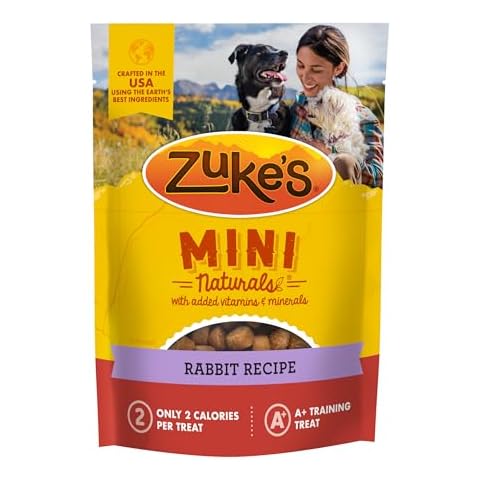 Zuke’s Mini Naturals Soft And Chewy Dog Treats For Training Pouch, Natural Treat Bites With Rabbit Recipe - 16.0 OZ Bag Cover