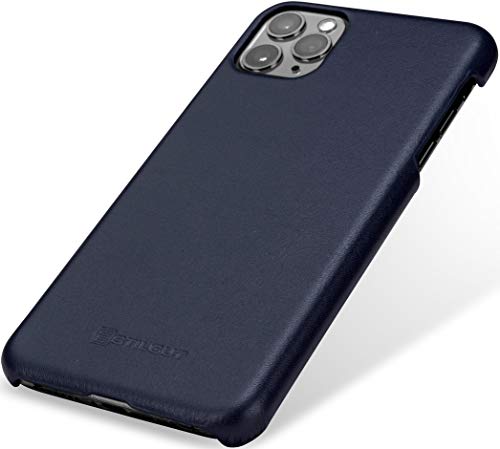 Coque iPhone 11 Pro Max cuir bleu étui de protection nappa StilGut