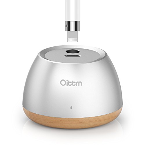 Oittm Desktop Charging Stand Replacement for Pencil, Auminum + Wood Charger Dock Station
