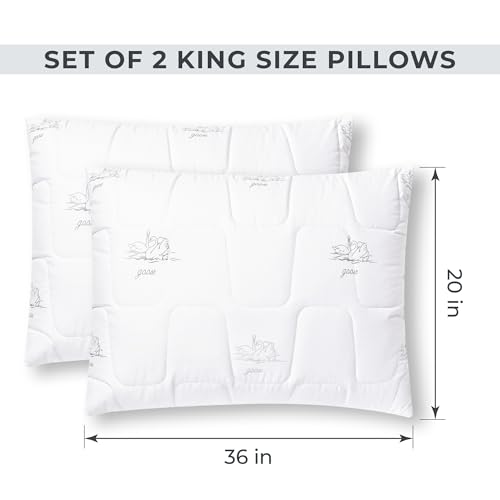 Set 2 Almohadas King tamaño suave microfibra miniatura 3