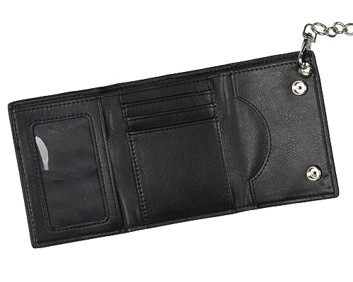 Hunter x Hunter Merch Anime Hisoka Morrow Tri-Fold Snap Closure Chain Wallet2