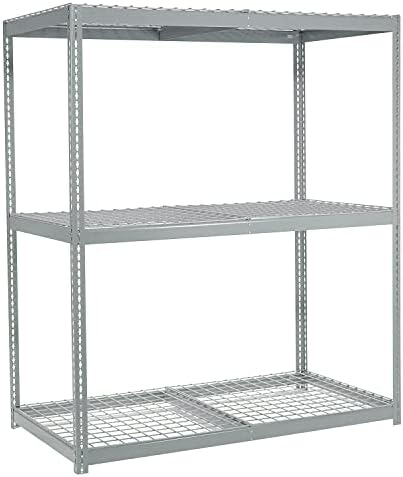 Miniatura 2 de Global Industrial Estante ancho con 3 estantes de alambre, capacidad de 1200 libras por nivel, 60 pulgadas de ancho x 24 pulgadas de profundidad x