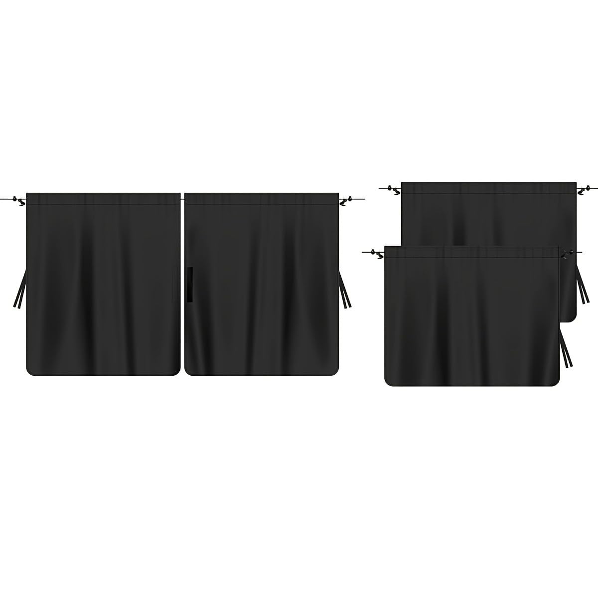 QSNZNB 3pcs Car Curtains,Compatible with Kia Niro SG2 EV PHEV e-Niro,Car Accessories