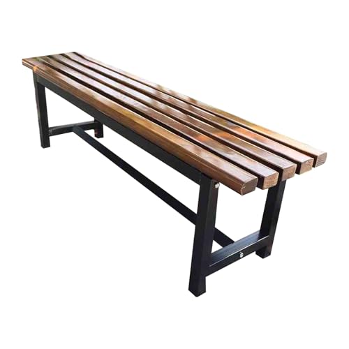 Banco Jardin Exterior Superficie de Silla de Madera Maciza Engrosada Amigable con el Medio Ambiente sillas Jardin Exterior Madera para jardín, Patio, Porche(Brown,120 * 36 * 45cm)