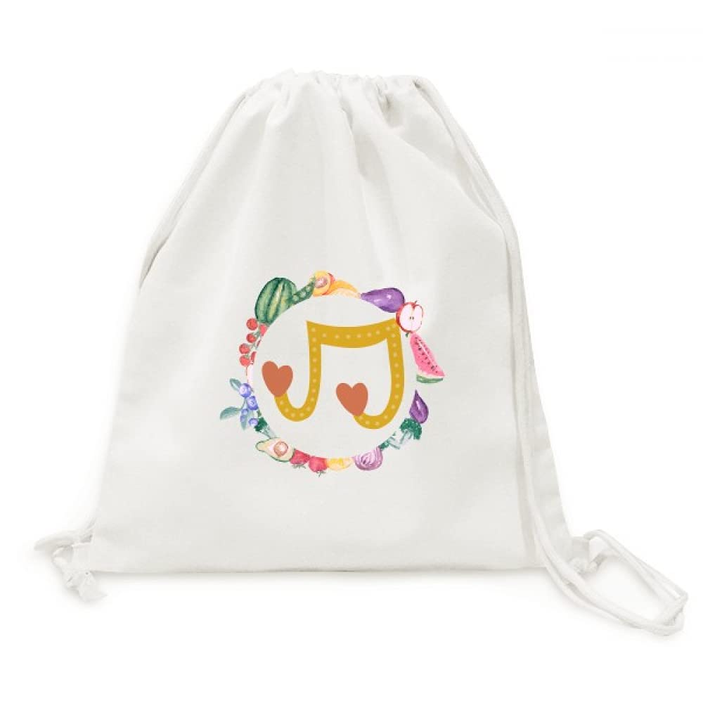 Sac en tissu pliable cœur notes de musique pour courses