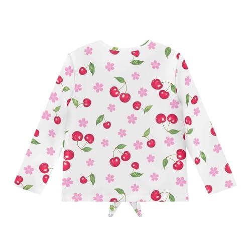 Girls Shirts Long Sleeve Tie Knot Shirt Cute Tops for Girls Size 5-122