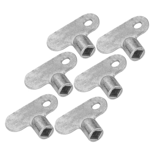 BAZEITFLOW 6 piezas Llaves de Purga Cuadradas Zinc Aleación para Válvulas Radiador y Aire Multifuncionales Resistentes y Portátiles