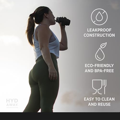 Image of HYDAWAY 17oz Collapsible Water Bottle - BPA-Free, Leakproof, Lightweight, and Space-Saving - Perfect for Travel, Hiking, and Everyday Hydration