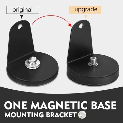 Image of Magnetic Base Mounting Brackets, 2pcs Powerful Sucker Holder Magnet Mount for LED Light Bar, Pods, Off Road Driving Lights