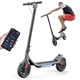 Smart Electric Scooter - Max 15.5/18.6mile Range, 9' Pneumatic Tire, 15.5mph Power by 250W/350W Moter, 220/250/265lbs, APP Digital Display and Cruise Control Foldable Escooter for Adult - A6003