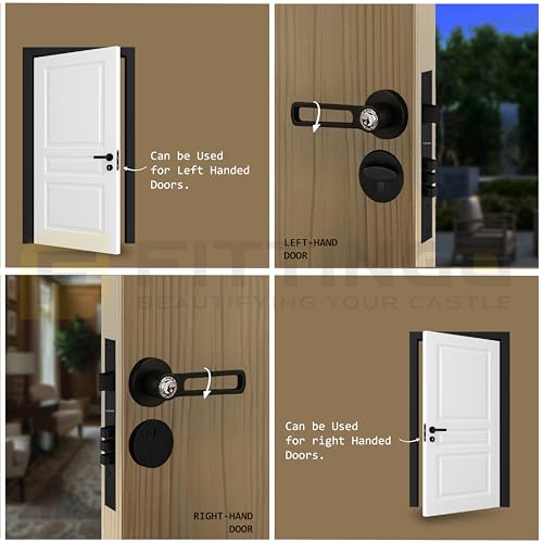 Image of Nice Mortise Door Handle Lock Set /Premium Zinc Alloy Door Handle with Locks /Heavy-Duty Main Door Handle with Lock for Home, Office & Hotel Doors - 3 Years Warranty (Black Matt)