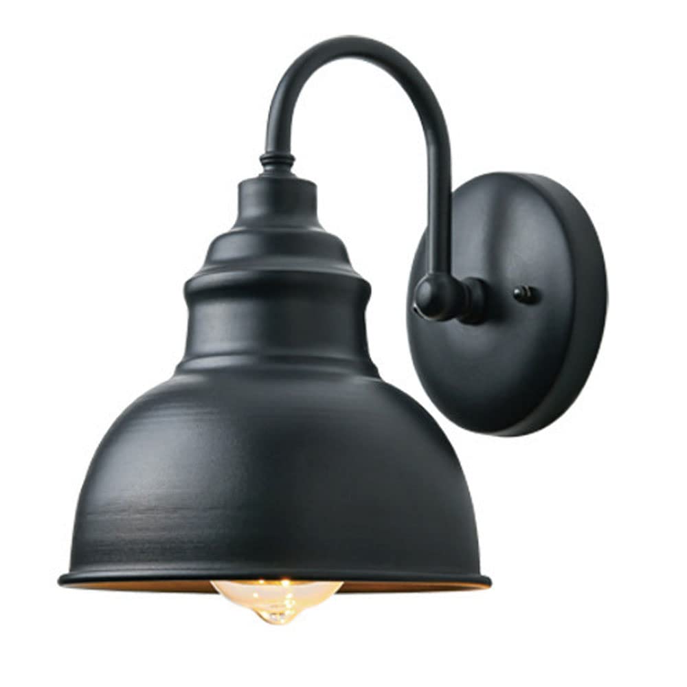 SMCCYYSD Outdoor Waterproof Wall Lamp, Metal Art Sconce Lighting, IP54 Exterior Fixture, E27 Porch Lantern for Garage, Doorway & Balcony - Stylish Mounted Decor (Black)