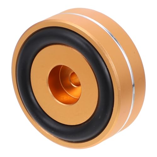 LALADEFIEE アルミ足元マット パソコンケース足元マット マシンフットパッド ために 滑り止め 難しい アンプの足 スピーカー分離 再利用可能なアンプフィート 分離足 Golden アルミニウム