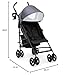 Delta Children 365 Plus Stroller - Lightweight Travel Stroller with Compact Fold, Iron