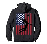 Womens Funny USA Flag Volleyball Hoodie