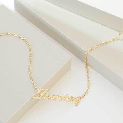 Miniatura 2 de Yuoos Collar de historia de amor de reputación de cantante para regalos inspirados para amantes de la música Metal Aleación