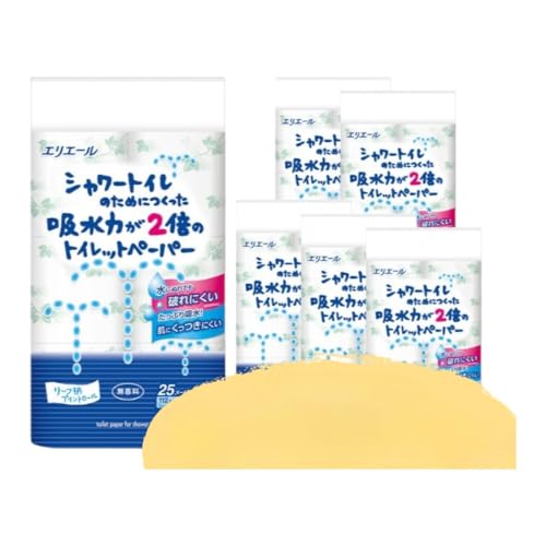 定期便 年2回 6ヶ月毎のお届け エリエール シャワートイレのためにつくった吸水力が2倍のトイレットペーパー