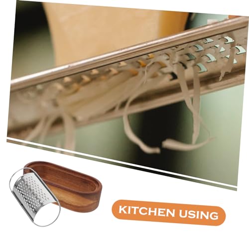Rallador de Queso en Acero Inoxidable con Base de Madera miniatura 3