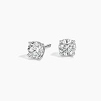 Metzakka Lab Grown Diamond Stud Earrings IGI Certified D-E Color VVS-VS Clarity 925 Sterling Silver for Women Men Wedding