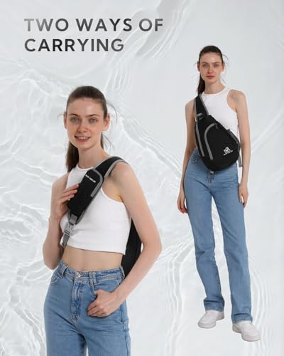 image for WATERFLY Crossbody Sling Bag Small Water Resistant Backpack Lightweigh
