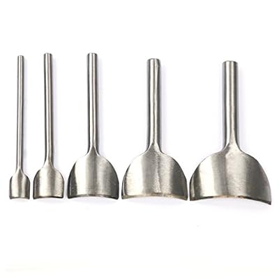 Yaetek 5 Sizes DIY Leather Craft Arc-Shaped Punch Cutter Tools 10mm, 20mm, 30mm, 40mm, 50mm Belt Strap Wallet Bag End