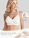 Avidlove Full Coverage Bras for Women Seamless Pushup Wireless Bra Comfort Bralette with Support Minimizer Balconette White