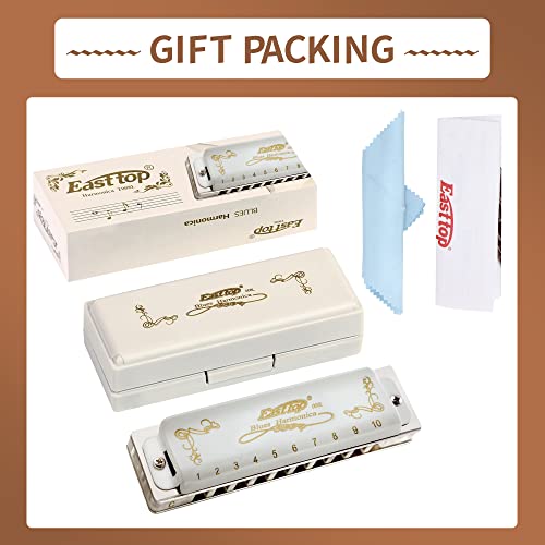 East top Harmonica Adulte Diatonique en Do 20 tons T008L avec Couverture Blanc, Harmonica Blues Diatonique en do… - Les Beatles, Paul McCartney, John Lennon, RIngo Starr, George Harrison East top Harmonica Adulte Diatonique en Do 20 tons T008L avec Couverture Blanc, Harmonica Blues Diatonique en do… – Image 7