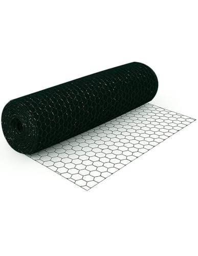 Jardin202   Malla Hexagonal Galvanizada para Cercados | Ideal para Jardín y Protección de Animales | Rollos de 0,5x10m, 1x10m, 1x25m y 1x50m | 25mm 1x25m (Verde)
