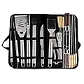 SDVantage Stainless Steel Grill Accessories, 20PCS BBQ Grill Tools Set with Storage Bag, Portable Grilling Utensil Kit for Travel, Picnics, RVs, Camping, BBQs