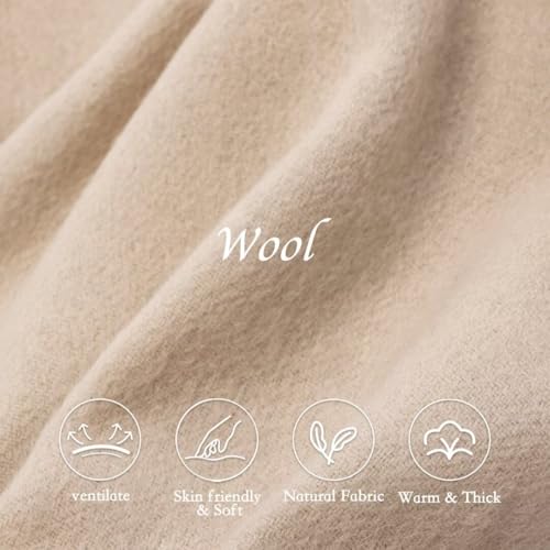 100% Wool Scarf for Women Winter Scarf for Men Cashmere Pure Colors Fashion Luxurious Soft Scarves for Warm4