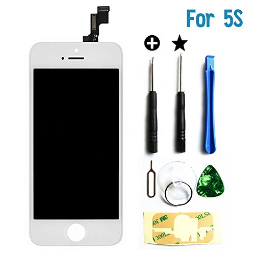 Premium Screen Replacement Compatible iPhone7 4.7inch(Model A1660, A1778, A1779), LCD Complete Repair Kits, LCD Touch Digitizer Display Glass Assembly with Tools (WHITE-5S)