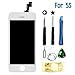 LCD Display &Touch Screen Digitizer Frame Assembly Full Set Replacement for IPhone 5S+Free Tools (White)