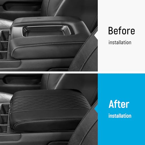 ZZEQYG Center Console Cover for Chevy Silverado/GMC Sierra 2014-2018, Tahoe & Suburban & Yukon 2015-2020, Car Armrest Cover Accessories(Fits Jump Seat Console Only) by ZZEQYG - Used condition - Image 3