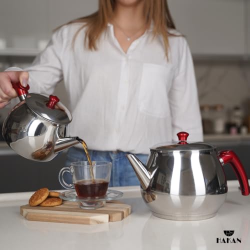 Hakan Turkish Samovar Style Double Tea Pot Set