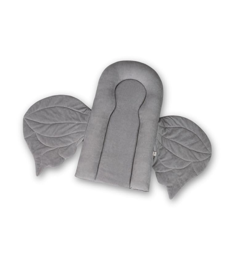 Handmade Baby Play Lounger – Soft Cotton Nest for Tummy Time, Diaper Changes & Play – Hypoallergenic Materials – Two Size Options (Graphite, Maxi)