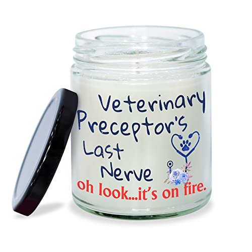 MEDROC Vet Preceptor Vanilla Candle, Vet Preceptor's Last Nerve Funny Gift from Vet Student, Birthday Christmas Vet Tech Week Decor, Veterinary Instructor Relaxation Gift