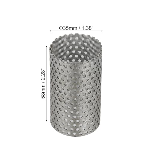 Image of PATIKIL 1 Pcs 35mm OD Strainer Mesh, 58mm H 80 Mesh Screen Y Shaped Strainer Filter Valve Mesh Screen 304 Stainless Steel Double Layer Strainer Mesh for Debris Pump Water Oil Separation