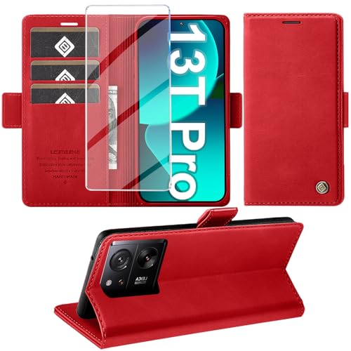 Housse Xiaomi 13T Pro à rabat rouge Giyer idéale pour vos déplacements