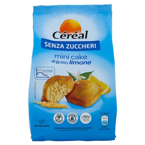 CÉRÉAL MINI CAKE AL LIMONE, Senza zuccheri,...