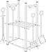 Amagabeli Fireplace Log Rack with 4 Tools 72cmx40cmx30cm Indoor Fireside Companion Set Outdoor Firewood Holder for Wood Burner Wrought Iron Log Storage Tool Wood Stove Fireplace Accessories