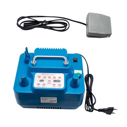 Electric Balloon Pump Dual Nozzle Air Inflator Pump - Timing Quantitative with Memory Function & Foot Switch