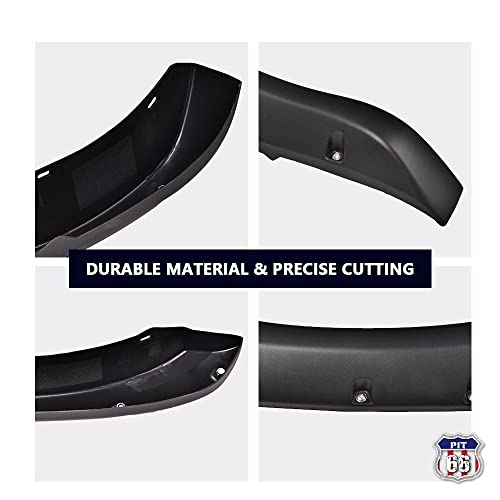 Pit66 4 Pcs Rugged Fender Flares Compatible With 2002-2008 Dodge Ram 1500/2003-2009 Dodge Ram 2500 3500 (Fits Fleetside, Not Fits Dually/Hemi Engine), Textured Pocket Riveted Style Wheel Flares #TOP5