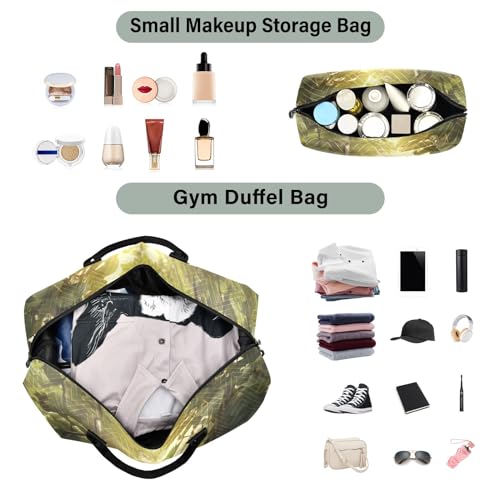 Forest Monkey Travel Duffel Bags with Toiletry Bag and Adjustable Strap for Travel Gym Yoga4