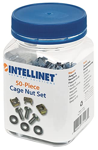 Pack écrou cage Intellinet 711081 accessoire de racks pour réparer les fixations de baies