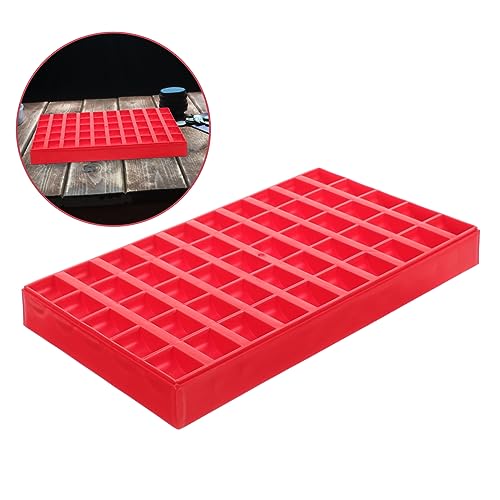 Caja organizadora de monedas multifuncional roja plástico miniatura 4
