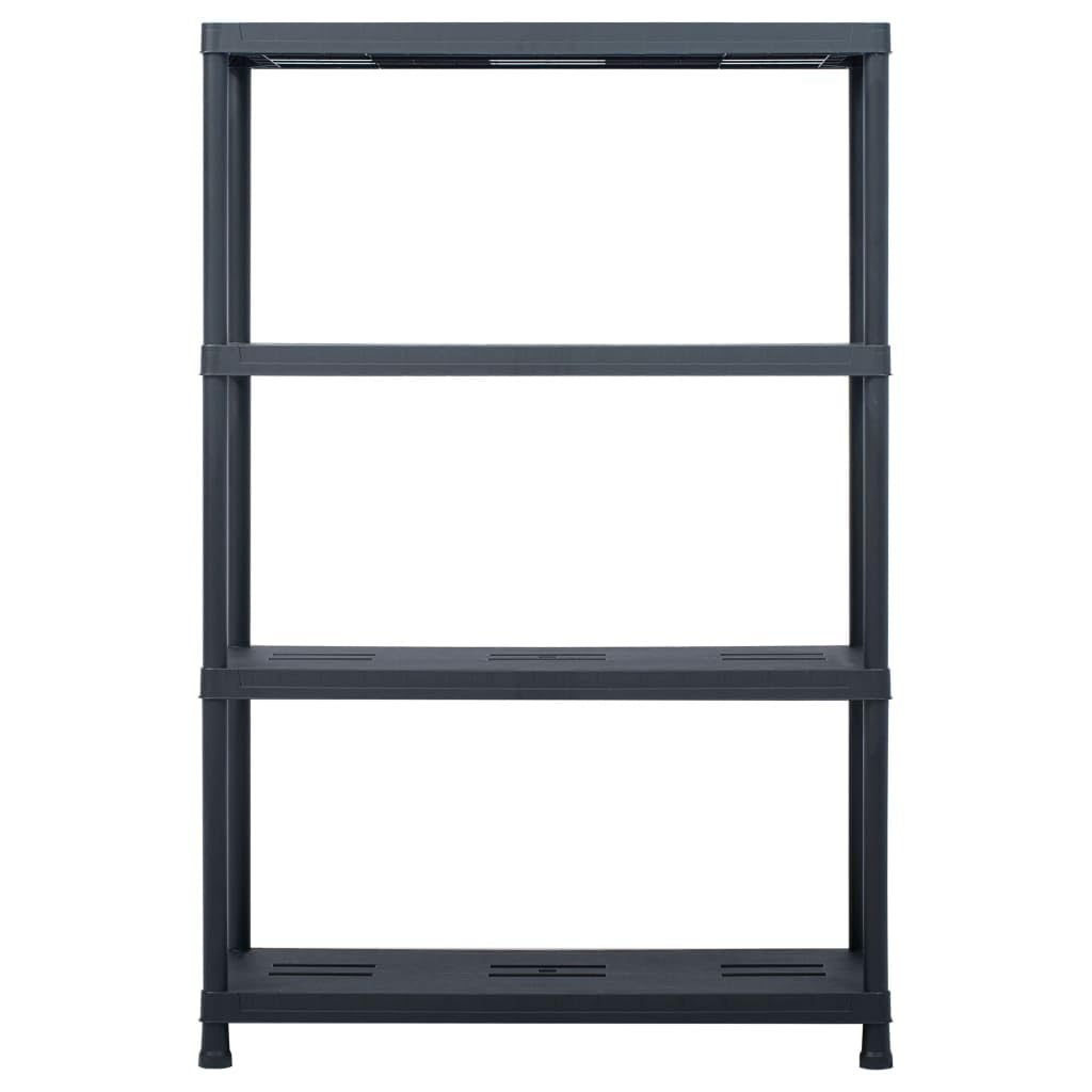 Generico Scaffale Nero 220 kg 90x40x138 cm in Plastica,Commercio e Industria,Stoccaggio Industriale,Scaffalature industriali-45679