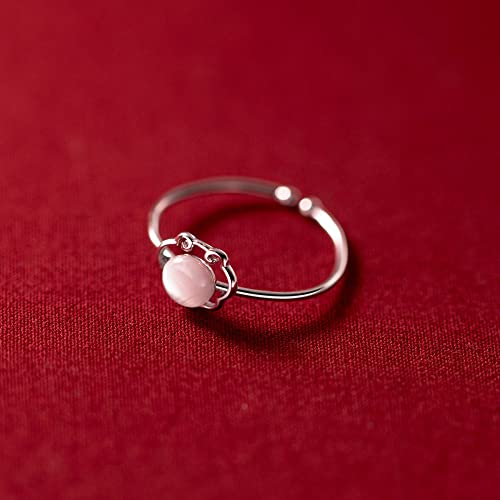 Bague ajustable en opale aux finitions géométriques raffinées - 7