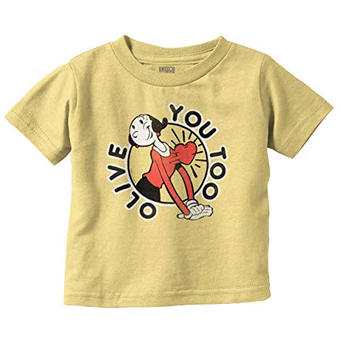 Popeye Olive OYL You Too Cute Funny Youth T Shirt Tee Girls